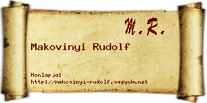 Makovinyi Rudolf névjegykártya